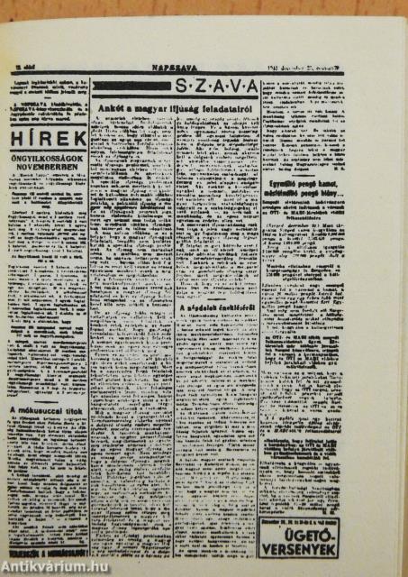 Népszava 1941 karácsony (minikönyv)