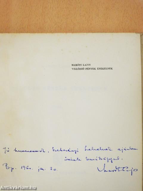 Villódzó fények énekelnek (dedikált példány)