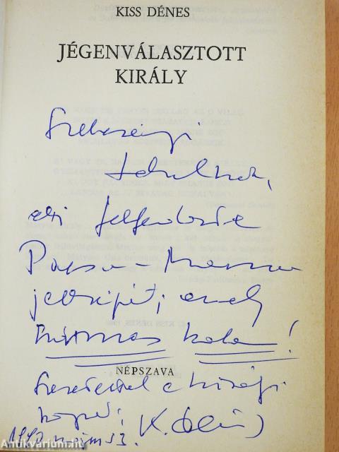 Jégenválasztott király (dedikált példány)