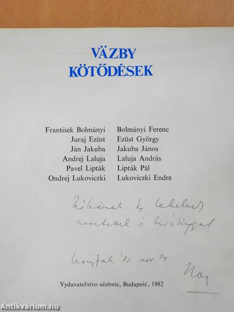 Kötődések (dedikált példány)