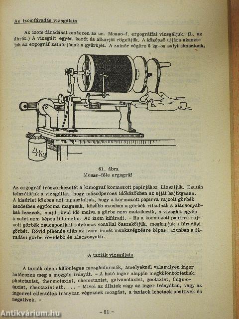 Bonctani és élettani gyakorlatok