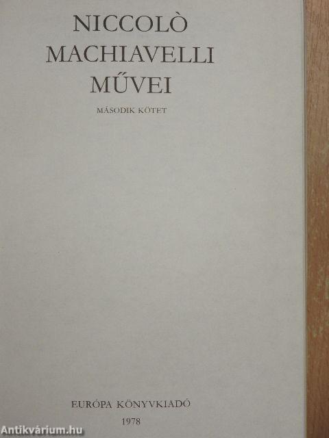 Niccoló Machiavelli művei II.