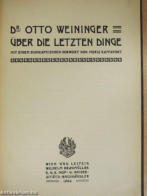 Über die Letzten Dinge