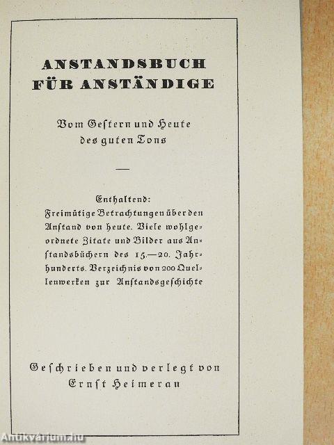 Anstandsbuch für Anständige (gótbetűs)