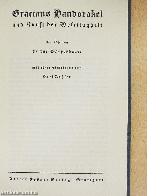 Gracians Handorakel und Kunst der Weltklugheit (gótbetűs)