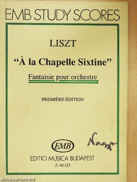 "Á la Chapelle Sixtine"