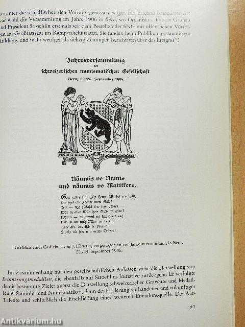 Die Geschichte der Schweizerischen Numismatischen Gesellschaft 1879-1979