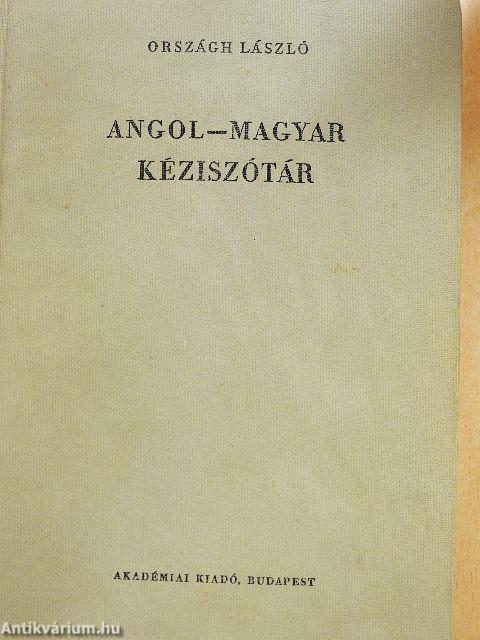 Angol-magyar kéziszótár