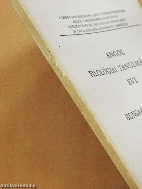 Angol filológiai tanulmányok XVI.