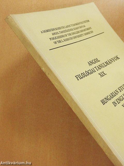 Angol filológiai tanulmányok XIX.