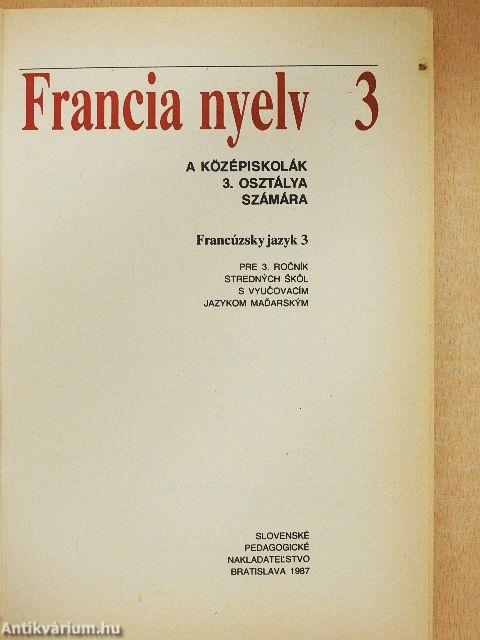 Francia nyelv 3.