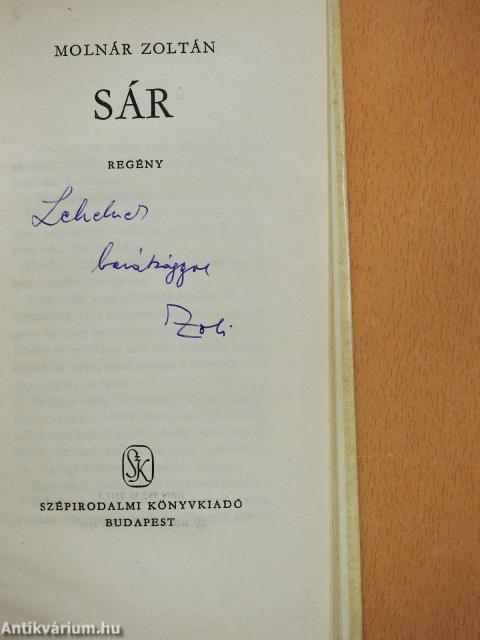 Sár (dedikált példány)