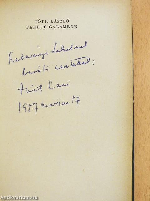 Fekete galambok (dedikált példány)