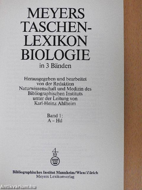Meyers Taschenlexikon Biologie in 3 Bänden