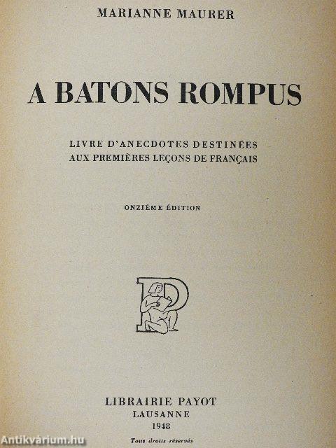 A batons rompus