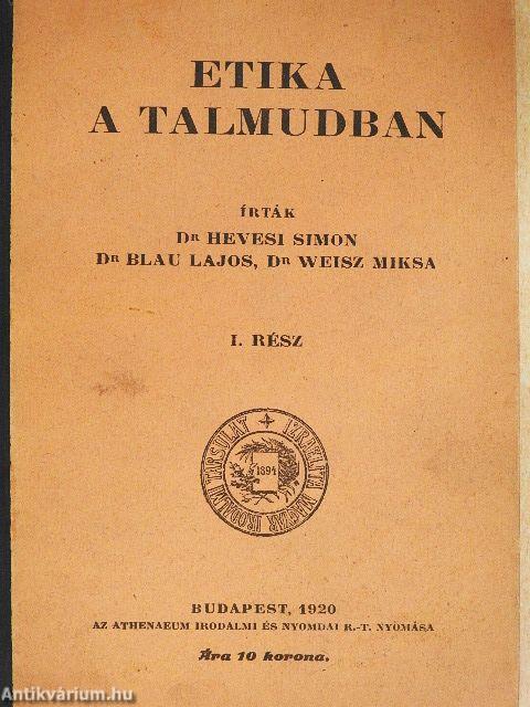Etika a talmudban I.