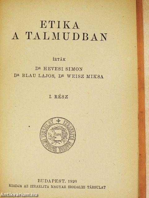 Etika a talmudban I.