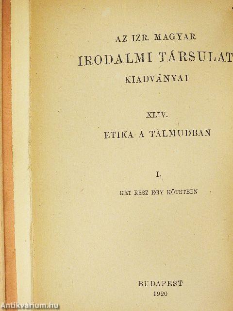 Etika a talmudban I.