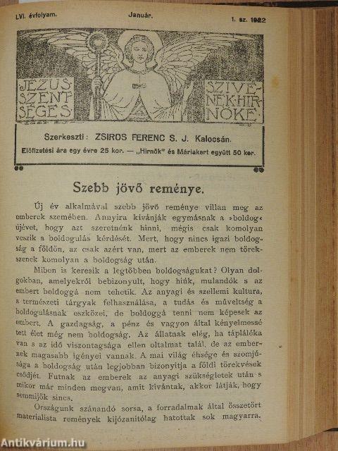 Jézus Szentséges Szivének Hirnöke 1919-1923. (vegyes számok) (53 db)