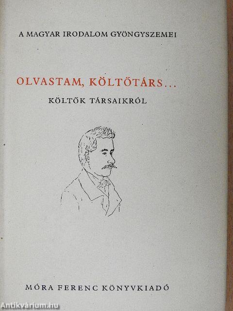 Olvastam, költőtárs...