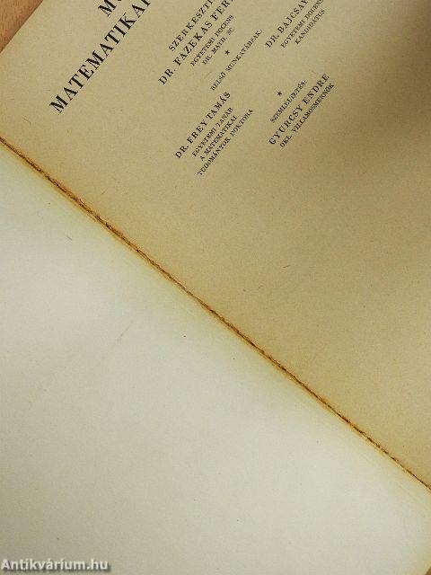 Műszaki matematikai gyakorlatok A. X.