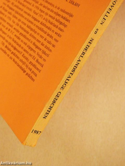 Drie novellen en Nederlandstalige gedichten (dedikált példány)