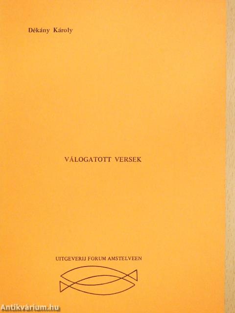 Válogatott versek (dedikált példány)