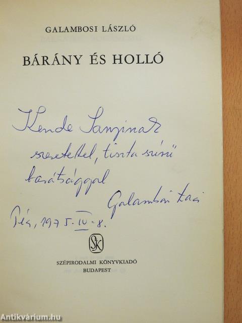 Bárány és holló (dedikált példány)