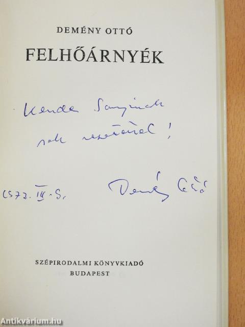 Felhőárnyék (dedikált példány)