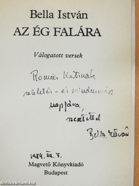 Az ég falára (dedikált példány)