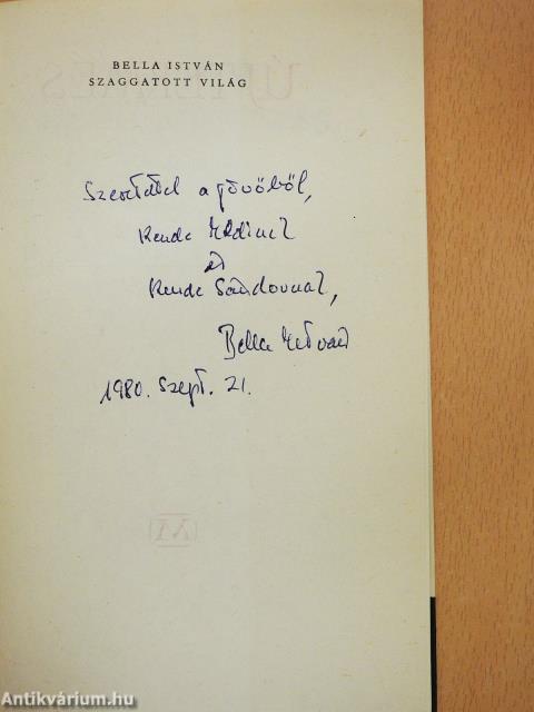 Szaggatott világ (dedikált példány)