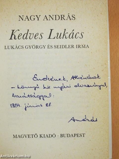 Kedves Lukács (dedikált példány)