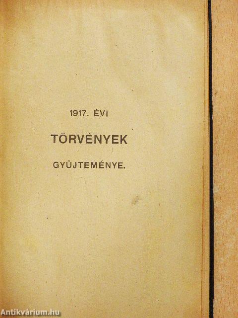 Az 1917. évi törvények gyüjteménye