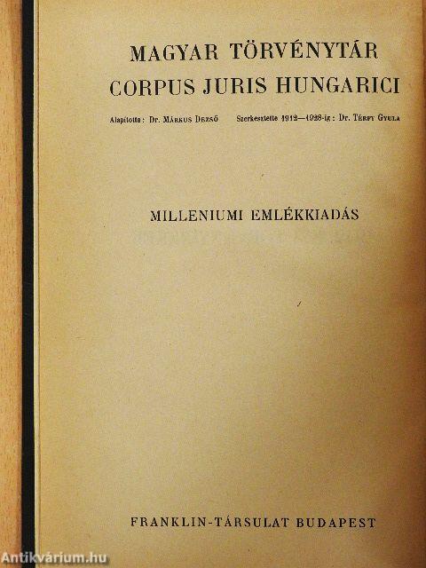 1942. évi törvénycikkek