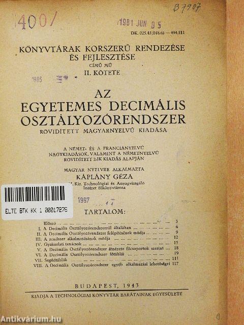 Könyvtárak korszerű rendezése és fejlesztése II.