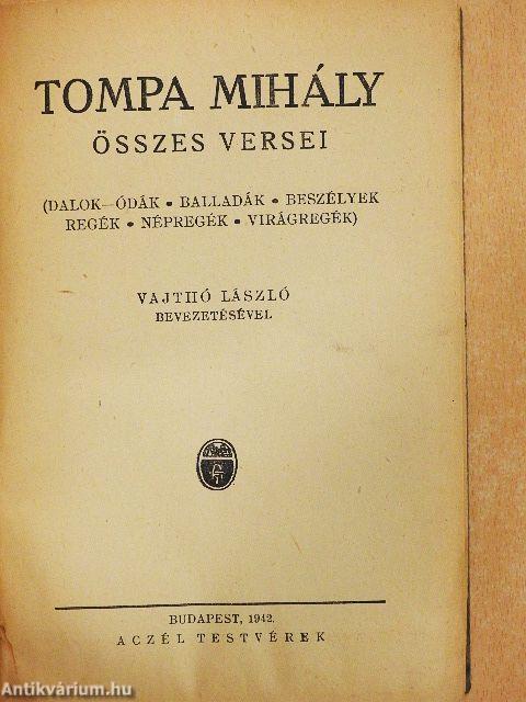 Tompa Mihály összes versei