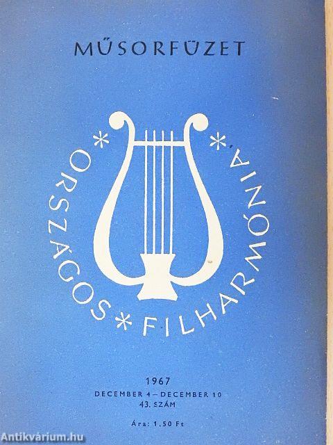 Országos Filharmónia Műsorfüzet 1967/43.