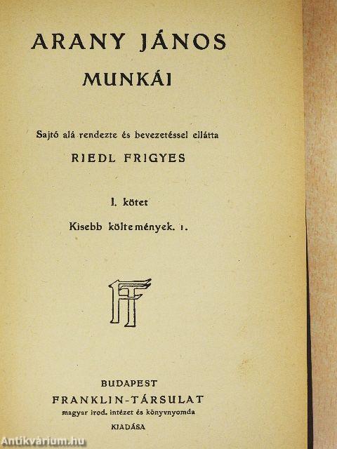 Arany János munkái I-VI.