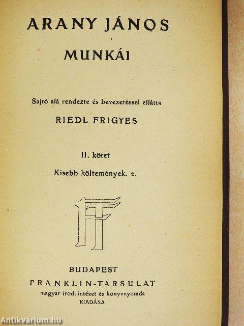 Arany János munkái I-VI.