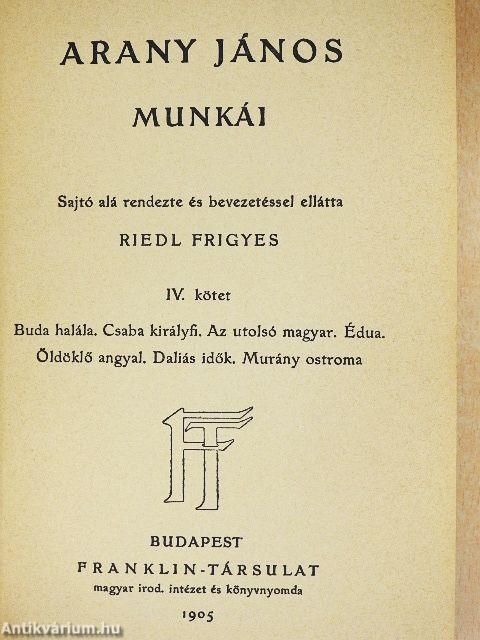 Arany János munkái I-VI.