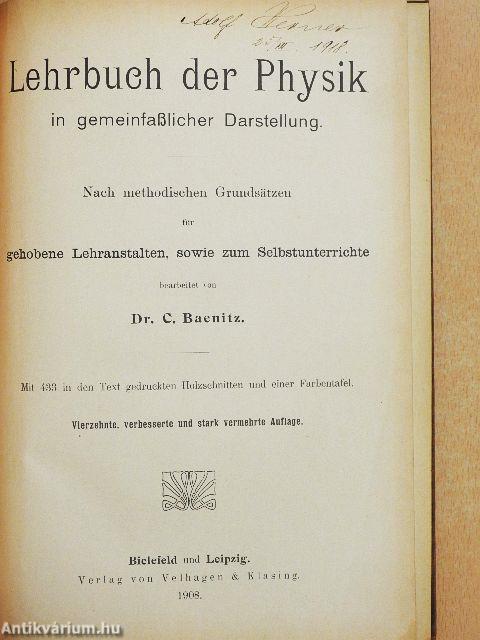 Lehrbuch der Physik in gemeinfaßlicher Darstellung