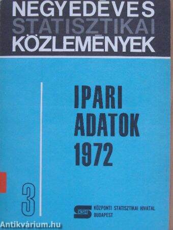 Ipari adatok 1972/3