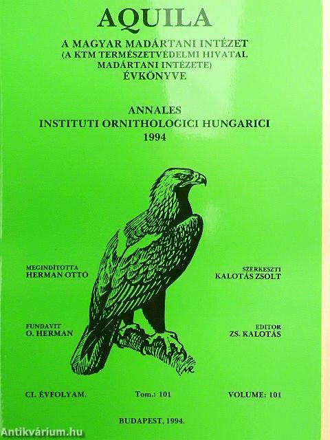 Aquila - A Magyar Madártani Intézet évkönyve 1994