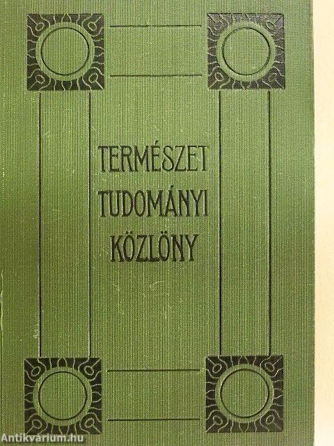 Természettudományi Közlöny 1921. január-december/Pótfüzetek a Természettudományi Közlönyhöz 1921. január-december
