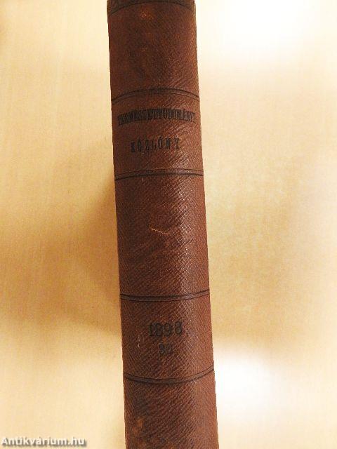 Természettudományi Közlöny 1898. január-december/Pótfüzetek a Természettudományi Közlönyhöz 1898. január-december