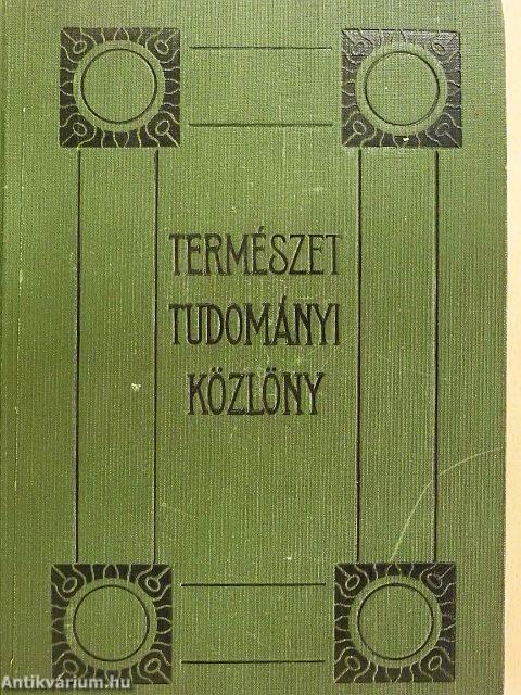 Természettudományi Közlöny 1922. január-deczember/Pótfüzetek a Természettudományi Közlönyhöz 1922. január-deczember
