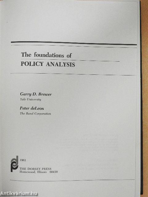 The foundations of Policy Analysis