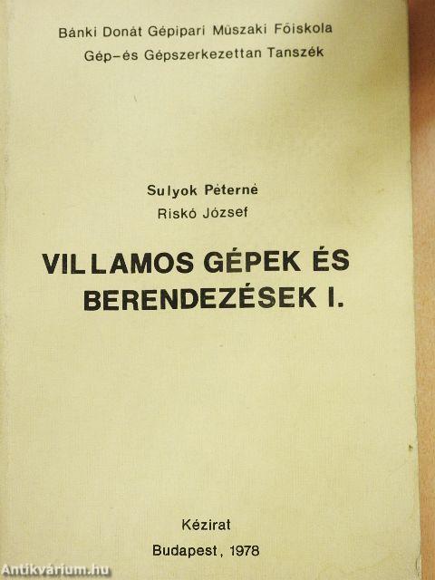 Villamos gépek és berendezések I.