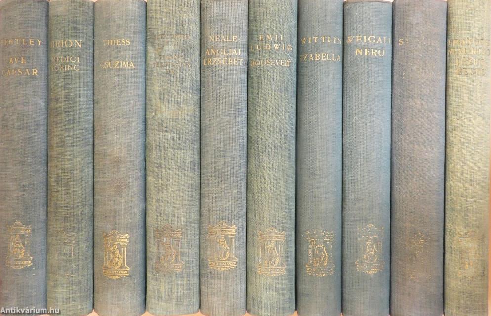 "10 kötet az Athenaeum monográfiák sorozatból (nem teljes sorozat)"