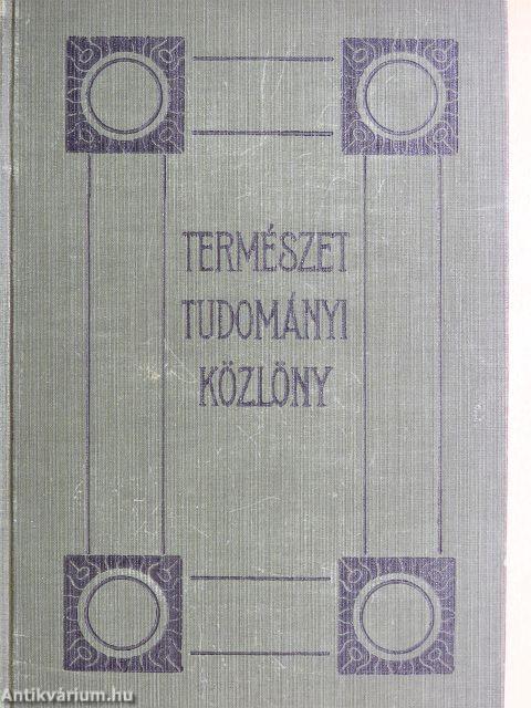Természettudományi Közlöny 1929. január-december/Pótfüzetek a Természettudományi Közlönyhöz 1929. január-december